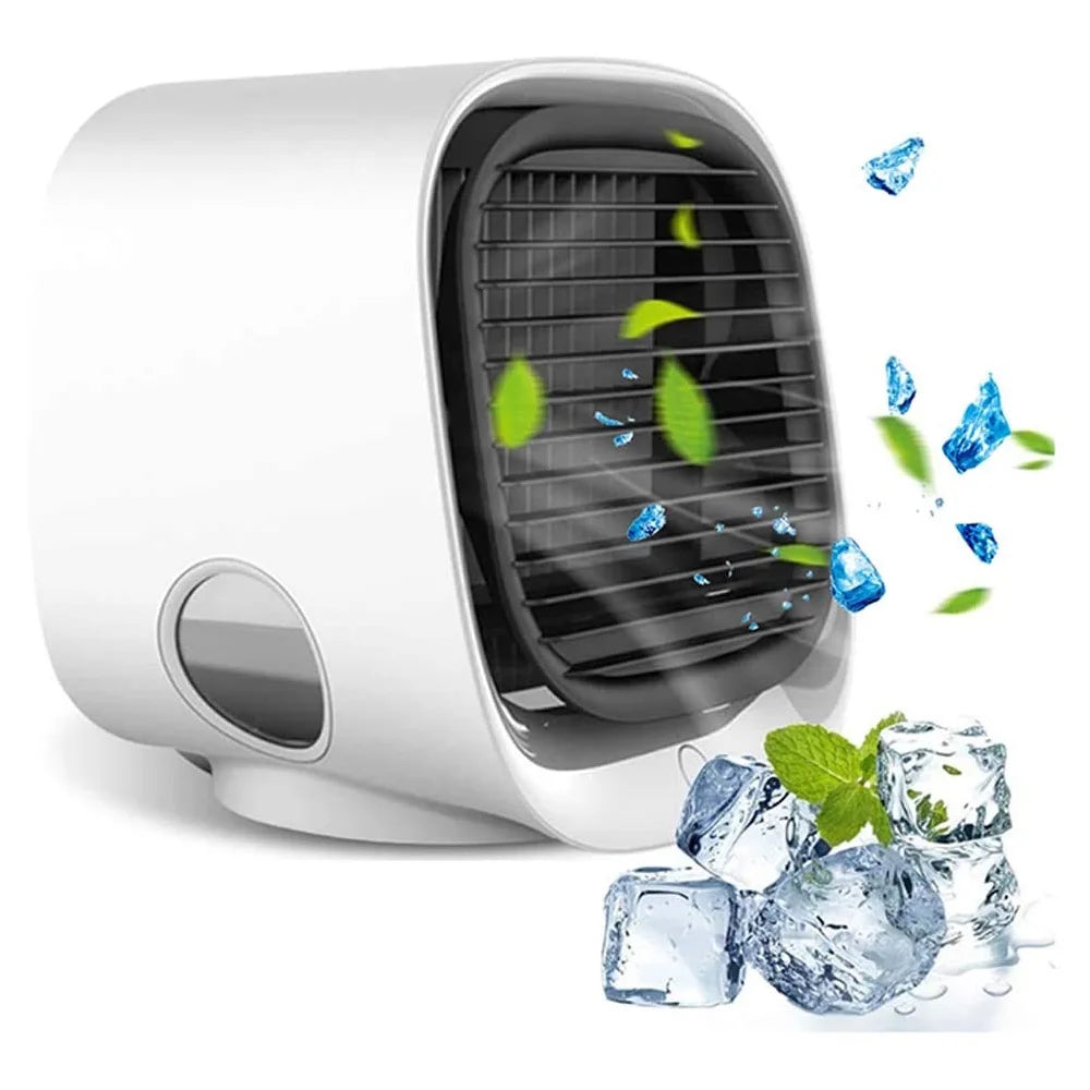 Portable Air Cooler Table Air Conditioner Fan W Icebox Humidifier USB Power
