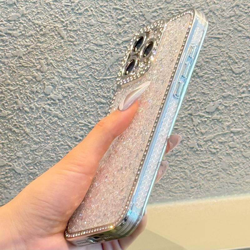 Suitable for Iphone16/15/14/13/12 Mobile Phone Case Fashion Sequin Plating Mobile Phone Case